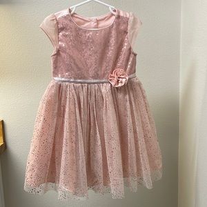 Blush pink sparkly dress 4T